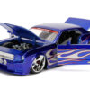 1965 Ford Mustang #5 "L. John's Racing" Candy Blue with Flame Graphics "Bigtime Muscle" Series 1/24 Diecast Model Car by Jada